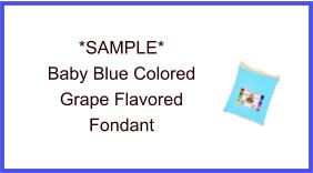 Baby Blue Grape Fondant Sample