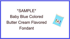 Baby Blue Butter Cream Fondant Sample