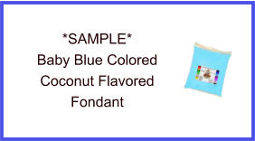 Baby Blue Coconut Fondant Sample