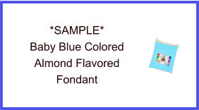 Baby Blue Almond Fondant Sample