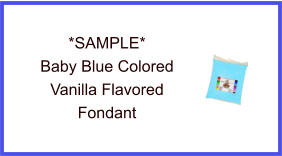 Baby Blue Vanilla Fondant Sample