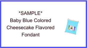 Baby Blue Cheesecake Fondant Sample