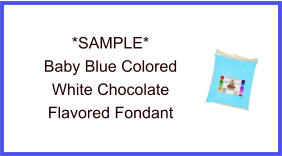 Baby Blue White Chocolate Fondant Sample