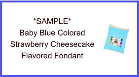 Baby Blue Strawberry Cheesecake Fondant Sample