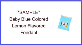 Baby Blue Lemon Fondant Sample