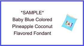 Baby Blue Pineapple Coconut Fondant Sample