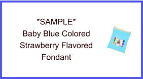 Baby Blue Strawberry Fondant Sample