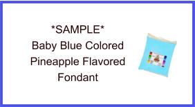 Baby Blue Pineapple Fondant Sample