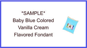 Baby Blue Vanilla Fondant Sample