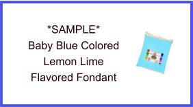 Baby Blue Lemon Lime Fondant Sample