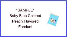 Baby Blue Peach Fondant Sample