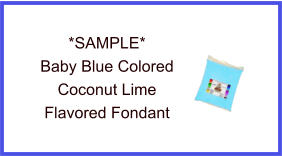 Baby Blue Coconut Lime Fondant Sample