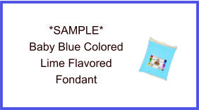 Baby Blue Lime Fondant Sample