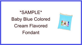 Baby Blue Cream Fondant Sample