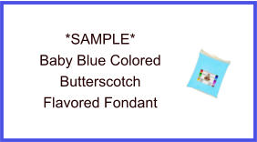 Baby Blue Butterscotch Fondant Sample