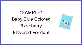 Baby Blue Raspberry Fondant Sample