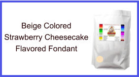 Beige Strawberry Cheesecake Fondant