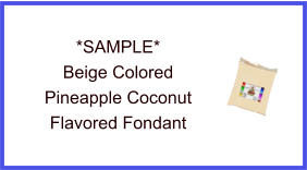 Beige Pineapple Coconut Fondant Sample