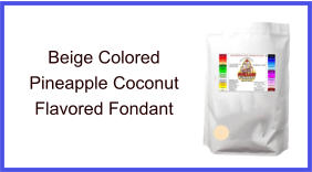 Beige Pineapple Coconut Fondant