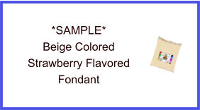 Beige Strawberry Fondant Sample