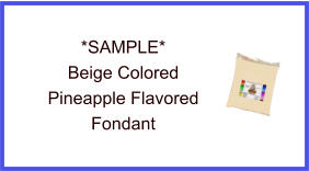 Beige Pineapple Fondant Sample