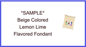 Beige Lemon Lime Fondant Sample