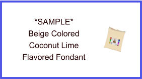 Beige Coconut Lime Fondant Sample