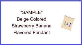 Beige Strawberry Banana Fondant Sample