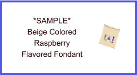 Beige Raspberry Fondant Sample