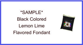 Black Lemon Lime Fondant Sample