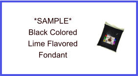 Black Lime Fondant Sample