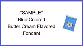 Blue Butter Cream Fondant Sample
