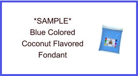 Blue Coconut Fondant Sample