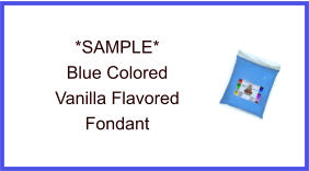 Blue Vanilla Fondant Sample