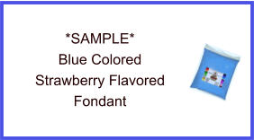 Blue Strawberry Fondant Sample