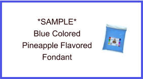 Blue Pineapple Fondant Sample