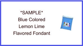 Blue Lemon Lime Fondant Sample