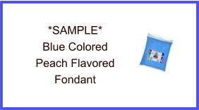 Blue Peach Fondant Sample