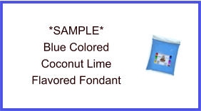 Blue Coconut Lime Fondant Sample