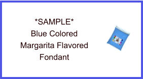 Blue Margarita Fondant Sample