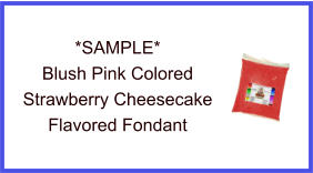 Blush Pink Strawberry Cheesecake Fondant Sample