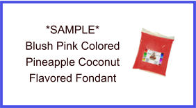 Blush Pink Pineapple Coconut Fondant Sample