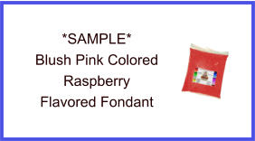 Blush Pink Raspberry Fondant Sample