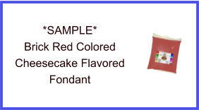 Brick Red Cheesecake Fondant Sample