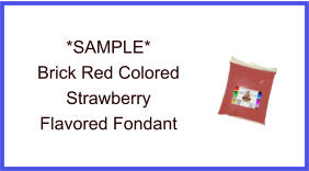 Brick Red Strawberry Fondant Sample