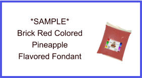 Brick Red Pineapple Fondant Sample