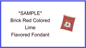 Brick Red Lime Fondant Sample