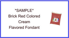 Brick Red Cream Fondant Sample