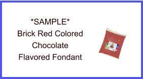 Brick Red Chocolate Fondant Sample