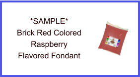 Brick Red Raspberry Fondant Sample